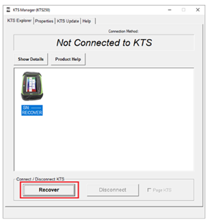 Not Connected to KTS 
